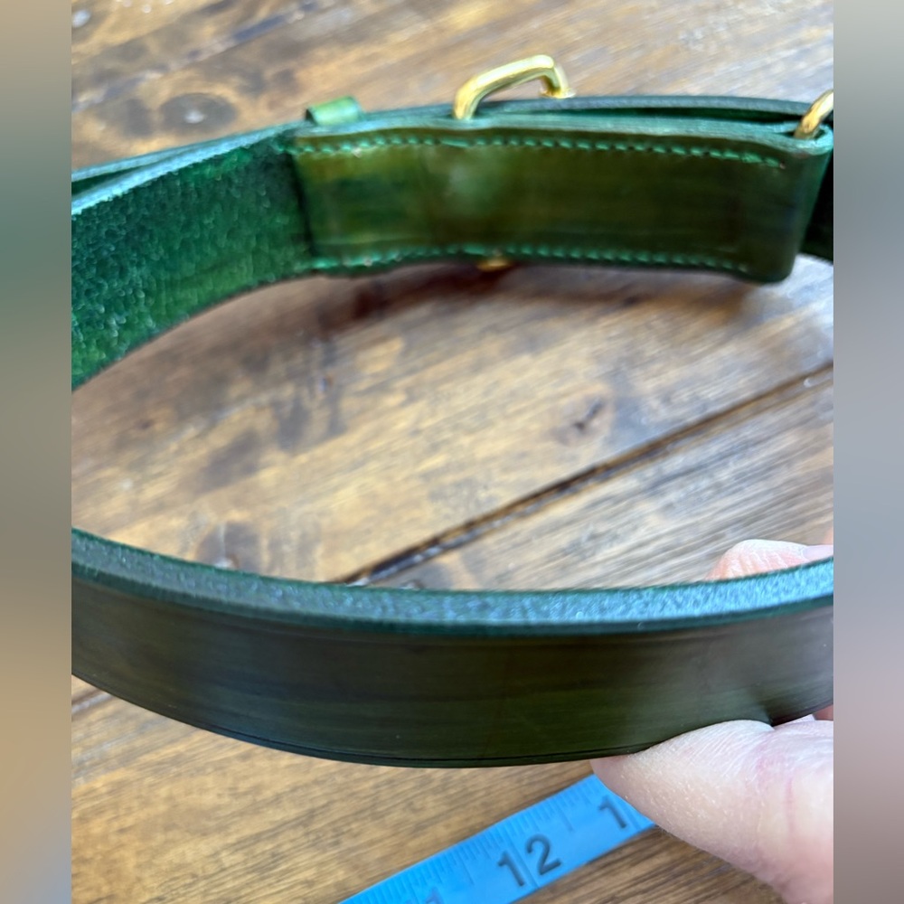 Dogmount Deep Green Leather Collar - Picture 4 of 8